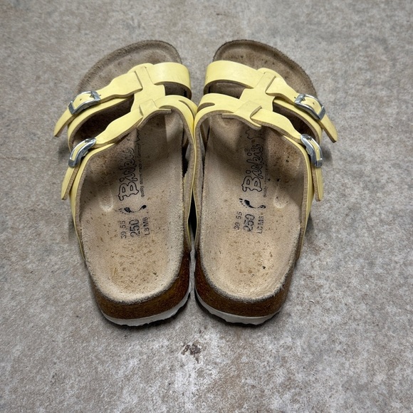 Birkenstock Yellow Birki Sandal Size 8 Woman 6 Man - Picture 2 of 6